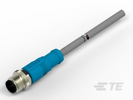 TE Connectivity Straight Male M12 to Pigtail Sensor Actuator Cable, 1000mm [T4151120005-002]; 249-6343
