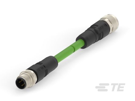TE ConnectivityTAD14541111-001, 500mm Cat5e M12 to Female M12 Male, Terminated [TAD14541111-001]; 249-6359