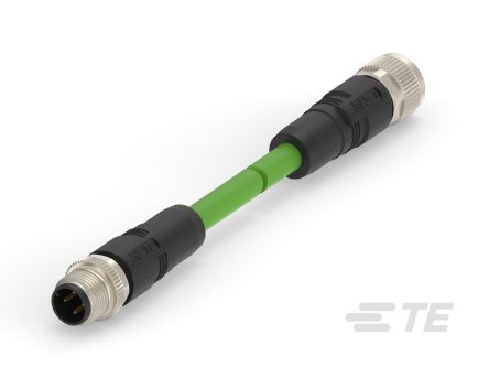 TE ConnectivityTAD14545101-001, 0.5m Cat5e M12 to Female M12 Male, Terminated [TAD14545101-001]; 249-6361