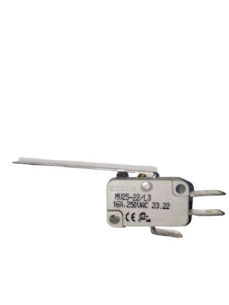 RS PRO Long Straight Lever Microswitch, Quick Connect Terminal, 16A @ 250V ac, SPDT, IP40 [0]; 249-6848