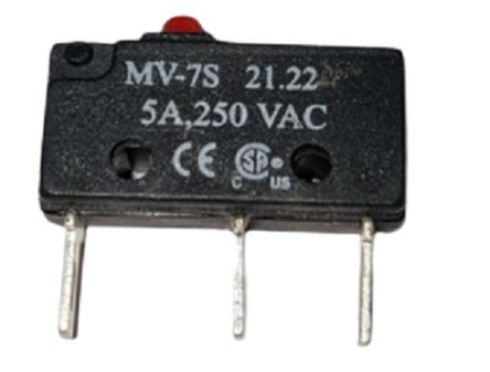 RS PRO Plunger Microswitch, Screw Terminal, 5A @ 250V ac, SPDT, IP40 [0]; 249-6858