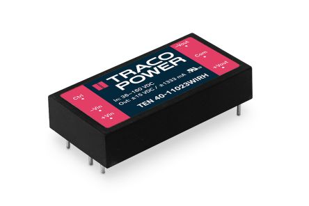 TRACOPOWER TEN 40WIRH Isolated DC-DC Converter, 5.1V dc/, 36 → 160 V dc Input, 40W, PCB Mount [TEN 40-11011WIRH]; 249-7307