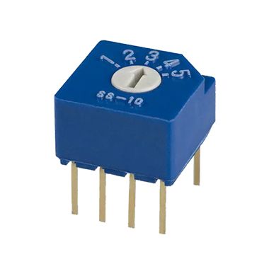 Nidec Components SS-10, 6 Position Rotary Switch, 100 mA, Solder [SS-10-15SPE]; 249-8110