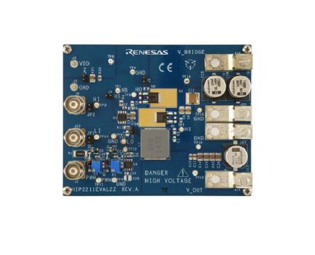 Renesas Electronics 3A Source, 4A Sink, 100V, High Frequency Half-Bridge Drivers with HI/LI or Tri-Level PWM Input and [HIP2211EVAL2Z]; 249-8414