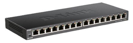 D-Link 16-Port Gigabit Unmanaged Switch, Unmanaged 16 Port Gigabit Switch, UK [DGS-1016S/B]; 249-9093