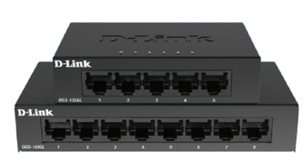 D-Link 5-Port Gigabit Unmanaged Desktop Switch DGS-105, Unmanaged 5 Port Gigabit Switch, UK [DGS-105GL/B]; 249-9094