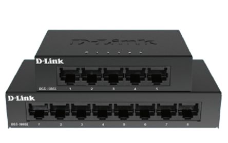 D-Link 8-Port Gigabit Unmanaged Desktop Switch DGS-105, Unmanaged 8 Port Gigabit Switch, UK [DGS-108GL/B]; 249-9095