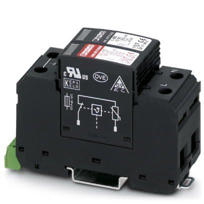 Phoenix Contact Single Phase Surge Arrester, 40kA, = 1.5kV, DIN Rail Mount [2804393]; 249-9516