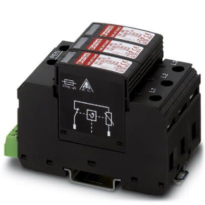 Phoenix Contact Three Phase Surge Arrester, 30kA, = 2.9kV, DIN Rail Mount [2920272]; 249-9525