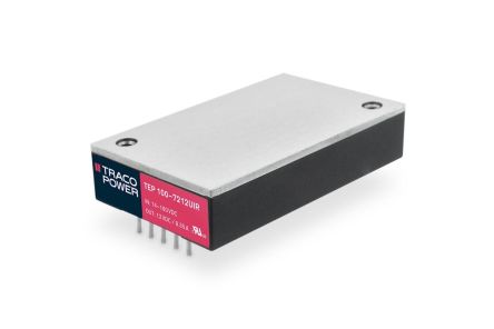 TRACOPOWER Power Supply, TEP 100-7212UIR, 12V dc, 8.35A, 100W, 1 Output, 14-160V dc Input Voltage [TEP 100-7212UIR]; 249-9785