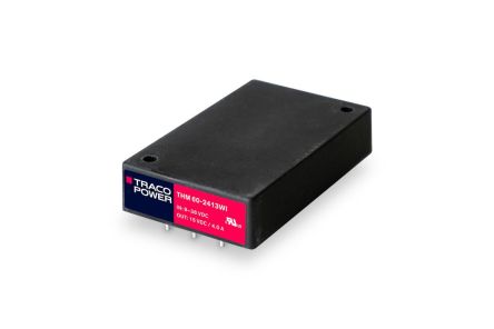 TRACOPOWER Power Supply, THM 60-2413WI, 15V dc, 4A, 60W, Dual Output, 9 → 36V dc Input Voltage [THM 60-2413WI]; 249-9791