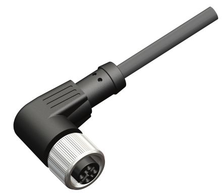 RS PRO Right Angle Female M12 to Unterminated Sensor Actuator Cable, 5m [0]; 250-0621