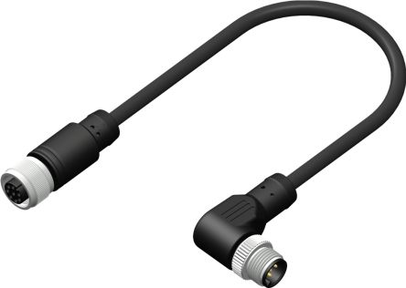 RS PRO Straight Female M12 to Straight Male M12 Sensor Actuator Cable, 2m [0]; 250-0700