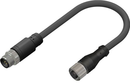 RS PRO Straight Female M12 to Straight Male M12 Sensor Actuator Cable, 5m [0]; 250-0708