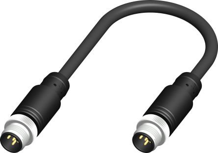 RS PRO Straight Male M12 to Straight Male M12 Sensor Actuator Cable, 5m [0]; 250-0717