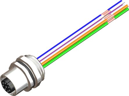 RS PRO Straight Female M12 to Unterminated Sensor Actuator Cable, 500mm [0]; 250-0738