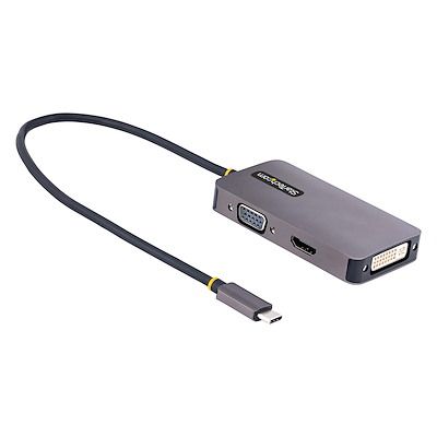 StarTech.com USB C to DVI, HDMI, VGA Adapter, USB C, 1 Supported Display(s) - 4K @ 60Hz [118-USBC-HDMI-VGADVI]; 250-1162