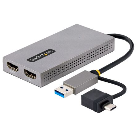 StarTech.com USB A, USB C to HDMI Adapter, USB 3.2, 2 Supported Display(s) - 4K @ 30Hz [107B-USB-HDMI]; 250-1179