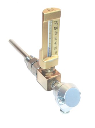 Electrotherm PT100 RTD Sensor, 12mm Dia, 100mm Long, 4 Wire, G1/2, +60°C Max [342-SS-100-0/60]; 250-1214