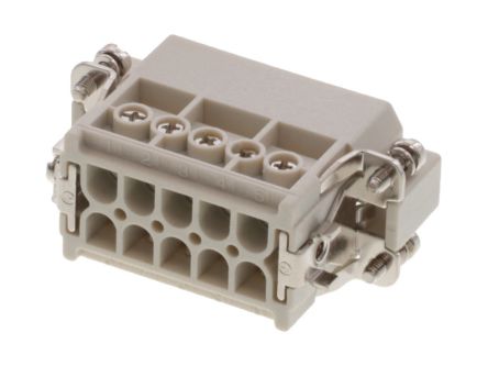 Molex Heavy Duty Power Connector Module, 16A, Male, 93601 Series, 10 Contacts [936010139]; 250-1911