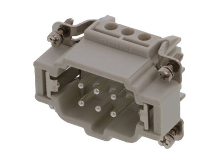 Molex Heavy Duty Power Connector Module, 16A, Male, 93601 Series, 6 Contacts [936010215]; 250-1933