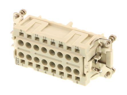 Molex Heavy Duty Power Connector Module, 16A, Female, 93601 Series, 16 Contacts [936010255]; 250-1949