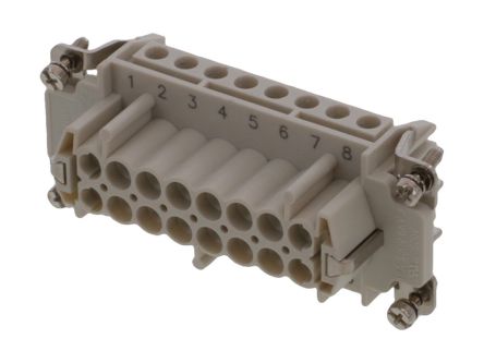 Molex Heavy Duty Power Connector Module, 16A, Female, 93601 Series, 16 Contacts [936010263]; 250-1956