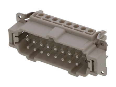 Molex Heavy Duty Power Connector Module, 16A, Male, 93601 Series, 16 Contacts [936010273]; 250-1958