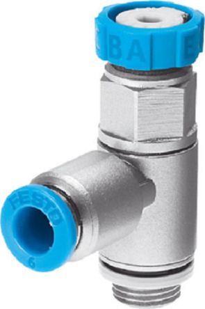 Festo Manual Flow Control Pneumatic Manual Control Valve GRLSA Series, G 1/8, 1/8in, 540661 [GRLSA-1/8-QS-6]; 250-2680