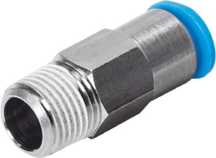 Festo QSK Series Push-in Fitting, R 1/4 Male to Push In 8 mm, Threaded-to-Tube Connection Style, 153423 [QSK-1/4-8]; 250-2709