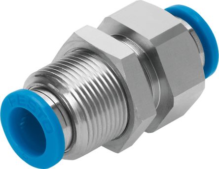Festo QSS Series Push-in Fitting, Push In 6 mm to Push In 6 mm, Tube-to-Tube Connection Style, 193951 [QSS-6-F]; 250-2711