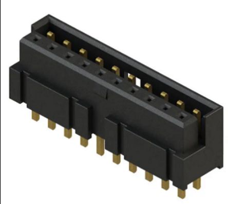Samtec LS2 Series Straight Through Hole PCB Header, 20 Contact(s), 2 mm Pitch, 2 Row(s) [LS2-110-01-F-D-1]; 250-2864