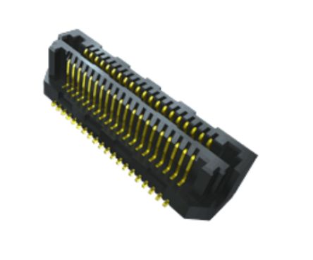 Samtec LSS Series Straight Surface PCB Header, 20 Contact(s), 0.64 mm Pitch, 2 Row(s), Shrouded [LSS-110-01-L-DV-A-K-TR-1]; 250-2870