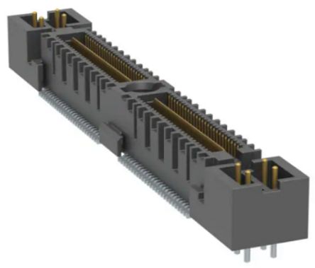 Samtec QMS Series Straight Surface PCB Header, 104 Contact(s), 0.64 mm Pitch, 2 Row(s), Shrouded [QMS-052-06.75-L-D-PC4-1]; 250-2878