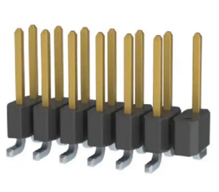Samtec TSM Series Straight Surface Pin Header, 14 Contact(s), 2.54 mm Pitch, 2 Row(s), Unshrouded [TSM-107-01-L-DV-P-TR-1]; 250-2933
