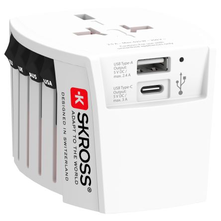 SKROSS Australia, China, Europe, Japan, UK, USA to Australia, China, Italy, Japan, Switzerland, UK, USA Travel Adapter [1.302962]; 250-5781