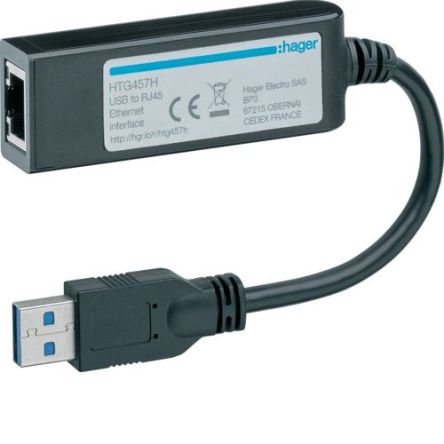 Hager USB Network Adapter USB to RJ45 [HTG457H]; 250-5811