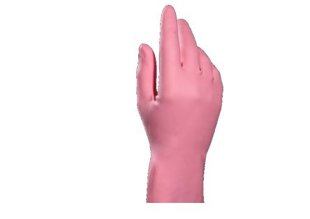 Mapa VITAL 115 Pink Latex Chemical Resistant Gloves, Size 8, Latex Coating [34115038]; 250-7363