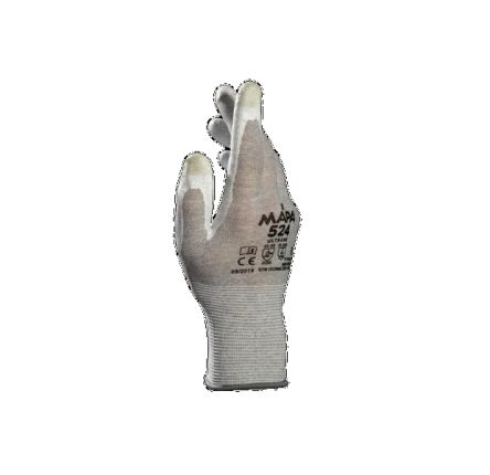 Mapa ULTRANE 524 Grey Carbon Fibre ESD Safety Gloves, Size 11, Polyurethane Coating [34524001]; 250-7393