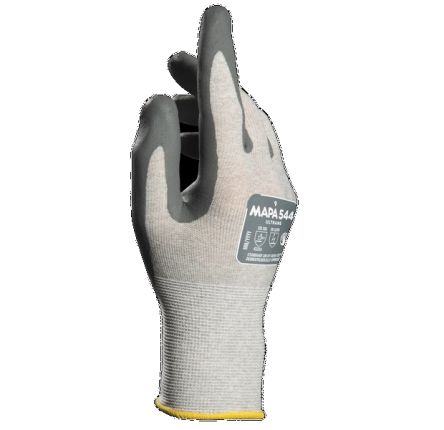 Mapa ULTRANE 544 Grey Carbon, Polyamide ESD Safety Gloves, Size 8, Nitrile Foam Coating [34544008]; 250-7408