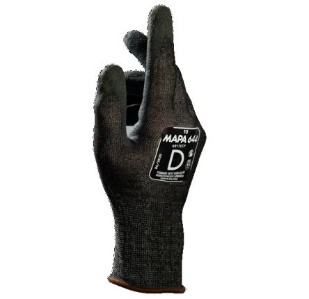 Mapa KRYTECH 644 Black HPPE Cut Resistant Gloves, Size 10, Nitrile Foam Coating [34644010]; 250-7430
