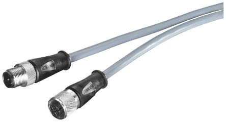 Siemens Straight Male M12 to Straight Female M12 Sensor Actuator Cable, 1m [6XV18015DH10]; 250-7475