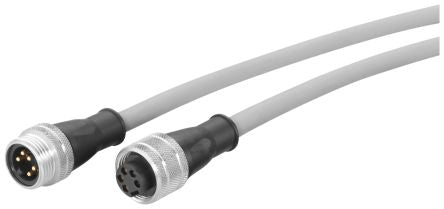 Siemens Straight Male 7/8 in Circular to Female 7/8 in Circular Sensor Actuator Cable, 300mm [6XV18225BE30]; 250-7562