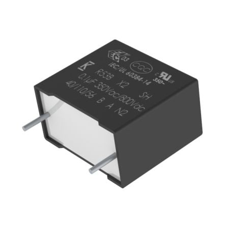 KEMET R53B Film Capacitor, 350V ac, ±20%, 1.2μF, Through Hole [R53BR412050S0M]; 250-7833