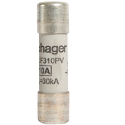 Hager 10A Cartridge Fuse, 10 x 38mm [LF310PV]; 250-8603