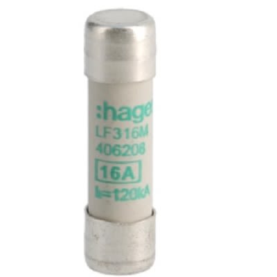 Hager 16A Cartridge Fuse, 10 x 38mm [LF316M]; 250-8608