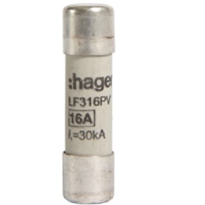 Hager 16A Cartridge Fuse, 10 x 38mm [LF316PV]; 250-8609