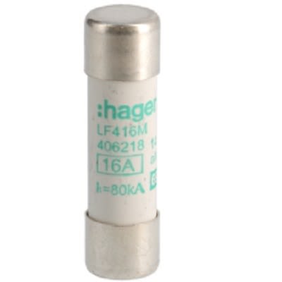 Hager 16A Cartridge Fuse, 14 x 51mm [LF416M]; 250-8625