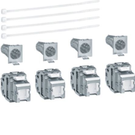Hager Cat6a RJ45 Modular Connector, STP Shielding [TN008]; 250-8688