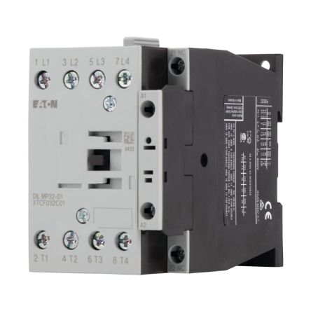 Eaton DILMP Contactor, 230/240 V ac Coil, 4-Pole, 32 A, 11 kW, 1NC [118911 DILMP32-01(230V50HZ,240V60HZ)]; 250-9697
